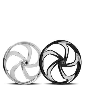 SHREDDER custom motorcycle wheel by Sinister Wheels