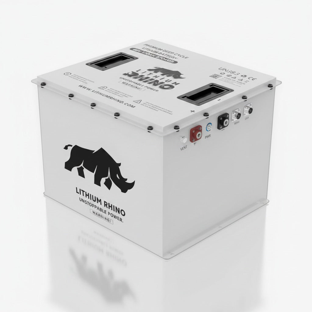 48V 170Ah Lithium Rhino golf cart battery, side view