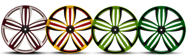 SYMBOLIC custom motorcycle wheel by Sinister Wheels
