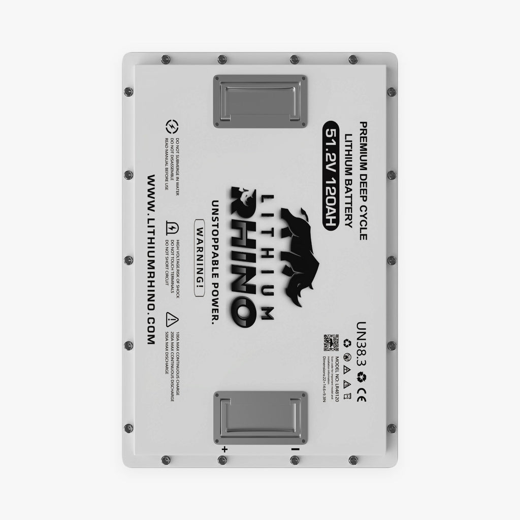 48V 120Ah self-heated golf cart lithium battery, top view