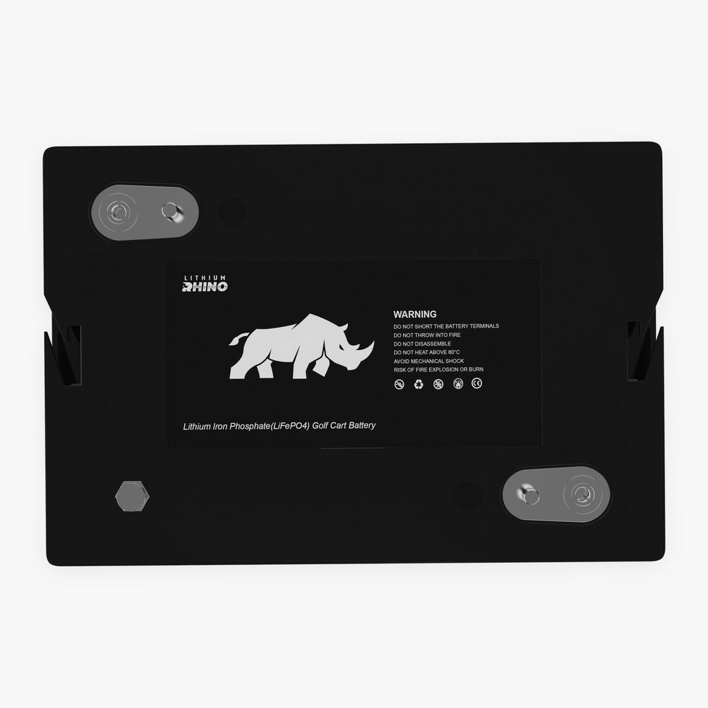 48V 50Ah Lithium Rhino golf cart battery, top view