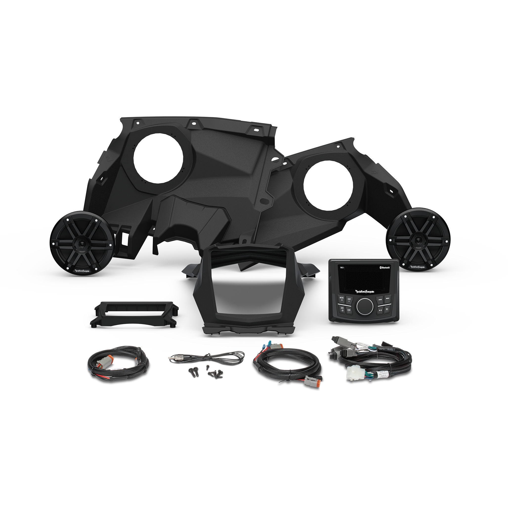 Can-Am X3 Stage 1 Audio System components